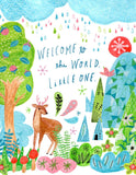 Welcome Little One Baby Greeting Card by Honeyberry Studios