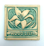 Wood Lily 4" x 4" Tile by Whistling Frog