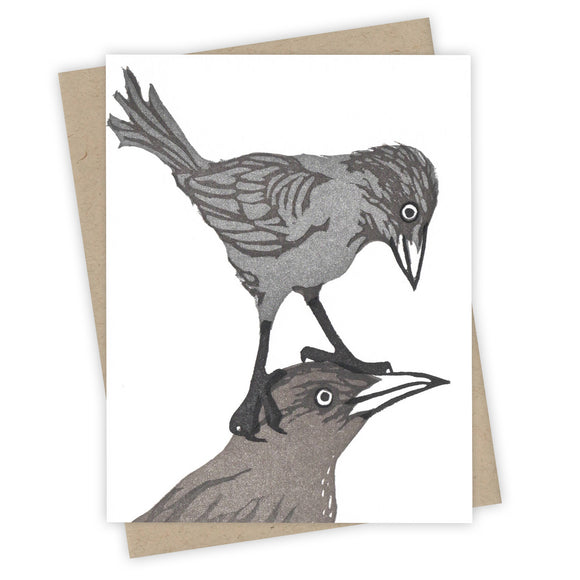 Piggyback Grackle Card by Burdock & Bramble