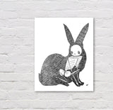 Hare Animus Print by Cat Rocketship