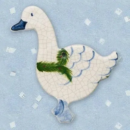 Goose Ceramic Ornament by Mary DeCaprio