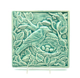 Nesting Bluejay 6" x 6" Tile by Whistling Frog