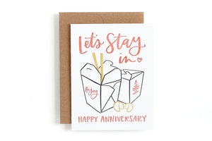 Take Out Anniversary Card by 1canoe2