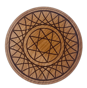 Sacred Geo Wood Coaster by Woodcutts