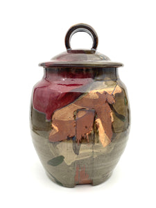Leaf Jar with Handle by Mary Weisgram