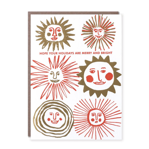 Holiday Sun Greeting Card by Egg Press Manufacturing