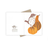 Autumn Thrush Card by Burdock & Bramble