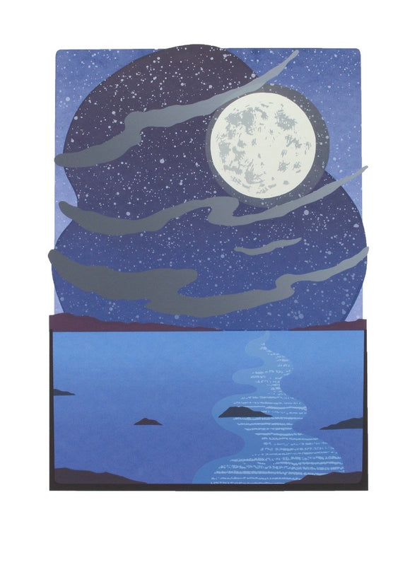 Moon Path Silkscreen Print by Allison and Jonathan Metzger