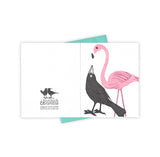Pink Flamingo Grackle Card by Burdock & Bramble