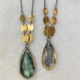 Labradorite Fold Necklace With Ovals by Austin Titus