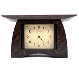Arts and Crafts Mantel Clock - Oak/Slate by Schlabaugh & Sons
