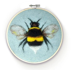 Bee in a Hoop Needle Felting Craft Kit by The Crafty Kit Company