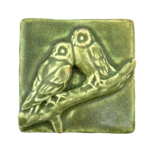 Owl Friends 4" x 4" Tile by Whistling Frog