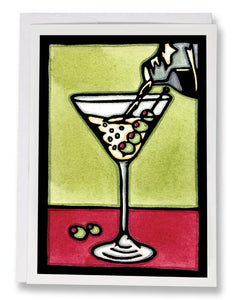 Dirty Martini Greeting Card by Sarah Angst