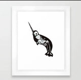 Narwhal Animus Print by Cat Rocketship