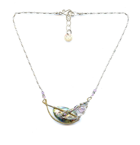 Crescent Abalone Necklace by Vanessa Savlen