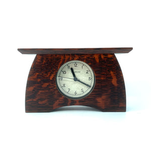 Arts and Crafts Mantel Clock Style #1 - Oak/Craftsman Oak by Schlabaugh & Sons