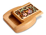 Floral I Prismatone 2” Flat Wide Secret Box by Heartwood Creations