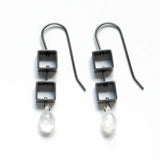 Tumbling Mini Square Earrings by Ashka Dymel