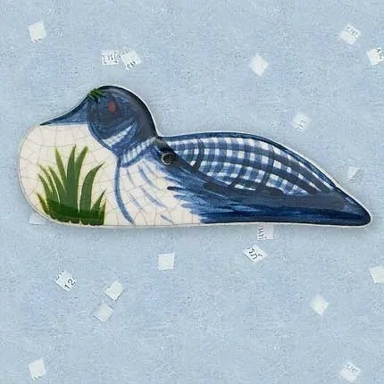 Loon Ceramic Ornament by Mary DeCaprio