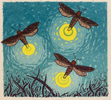 Lightning Bugs Silkscreen Print by Allison and Jonathan Metzger