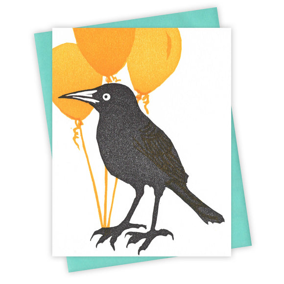 Bunch of Balloons Grackle Card by Burdock & Bramble