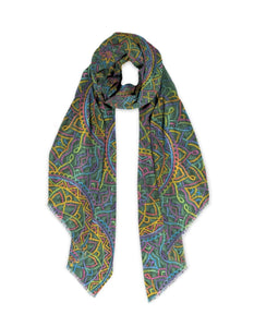 Rainbow Embroidery Scarf by Abby Schrup