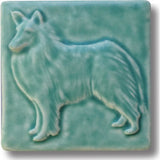 Collie Dog 4" x 4" Tile by Whistling Frog