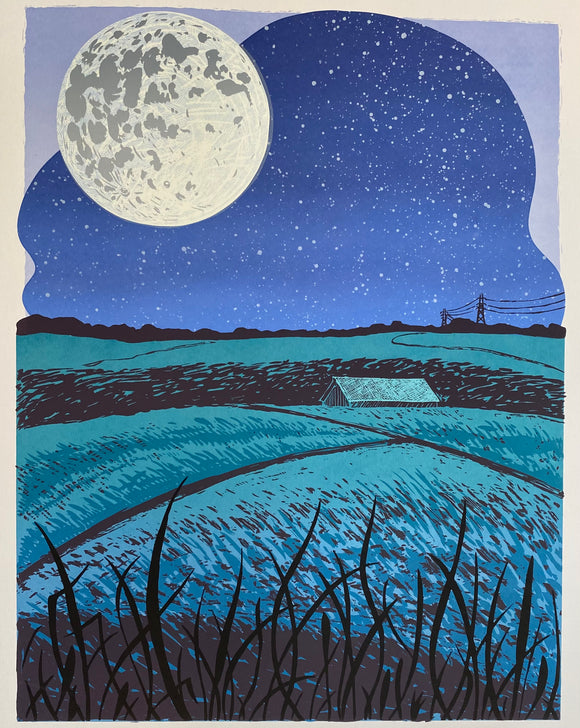 Moon Glow Silkscreen Print by Allison and Jonathan Metzger
