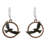 Twig Bird Lasercut Wood Earrings by Woodcutts