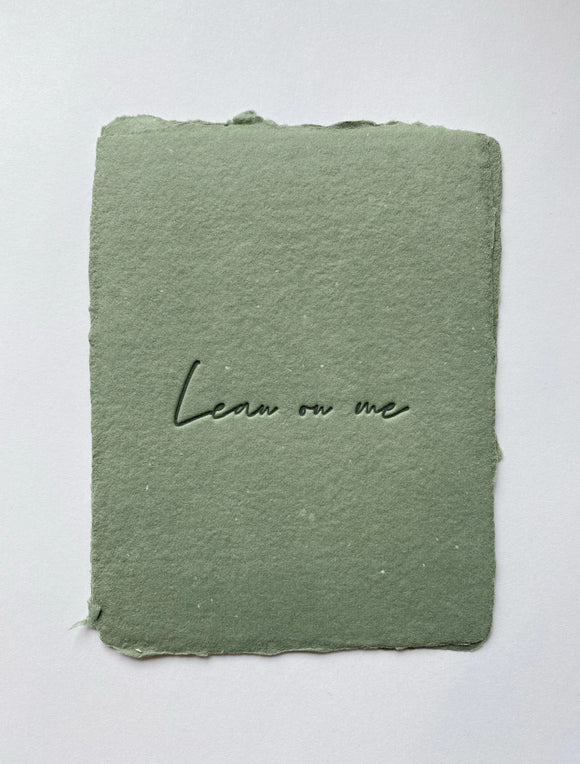 Lean On Me Sympathy Greeting Card by Paper Baristas