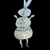 Dancing Snowman Ornament by Leandra Drumm Designs