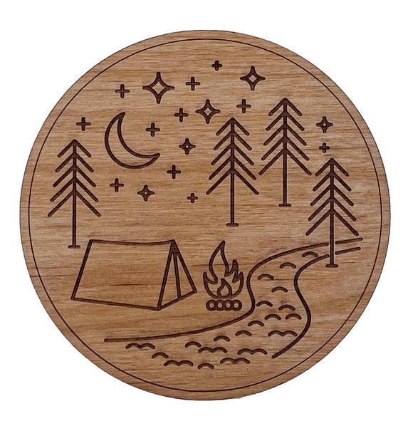 By the Stream Wood Coaster by Woodcutts