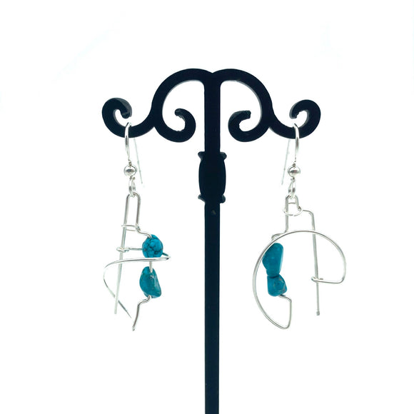 Frankly Wright Earrings - Turquoise by Brian Watson