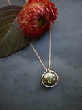 Circle Necklace with Peruvian Opal by Brianna Kenyon