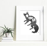 Fox Animus Print by Cat Rocketship