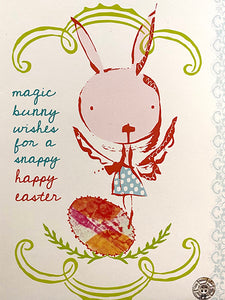 Magic Bunny Easter Greeting Card by Kelli May-Krenz