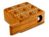 Tic-Tac-Toe Cherry Inlay Marble Game by Heartwood Creations