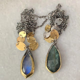Labradorite Fold Necklace With Ovals by Austin Titus