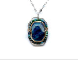 Apatite and Chrysocolla Cameo Necklace by Vanessa Savlen
