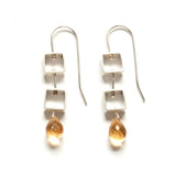 Tumbling Mini Square Earrings by Ashka Dymel