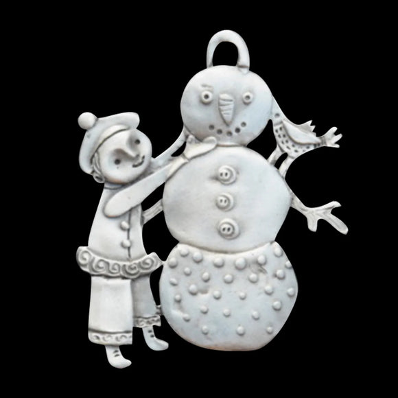 Build A Snowman Ornament by Leandra Drumm Designs