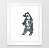 Bear Animus Print by Cat Rocketship