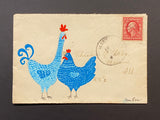 Chickens & Antique Envelopes by Amy Rice