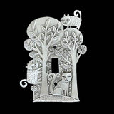 Curious Cats Switch Plate Cover by Leandra Drumm Designs