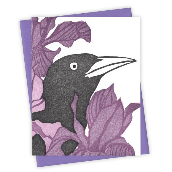 Iris Grackle Card by Burdock & Bramble