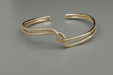 Double Wave Cuff Bracelet by Thomas Kuhner