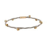 Ball End Bangle Bracelet - Silver/Brass by High Strung Studios