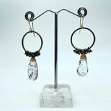 Large Two-Tone Hoop Peg Earrings by Austin Titus