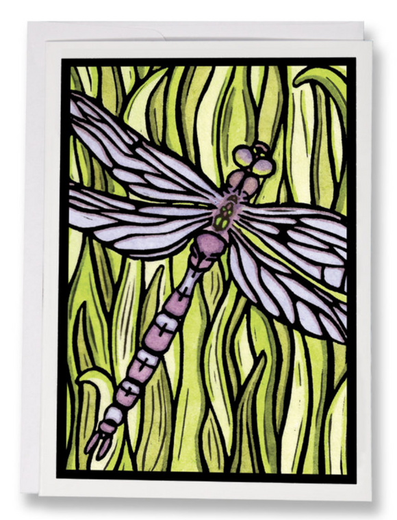 Dragonfly Greeting Card by Sarah Angst